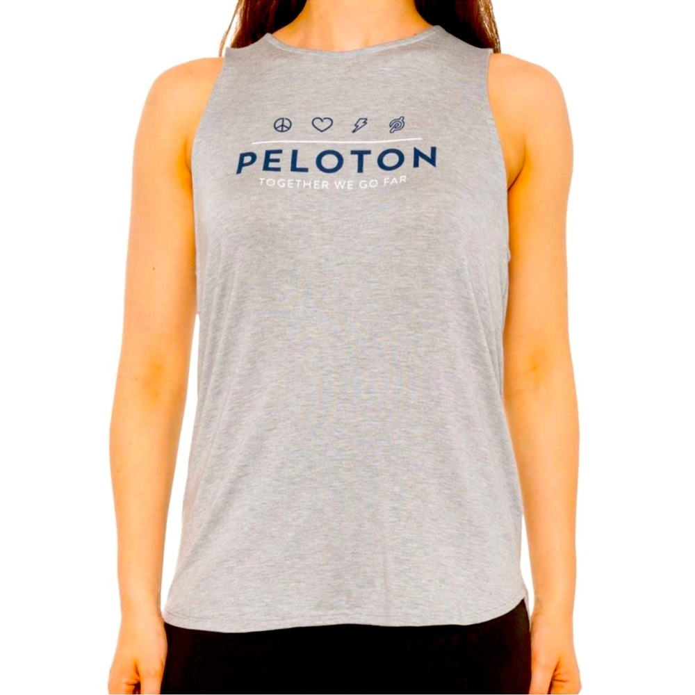 $54 MPRS NWT PELOTON T-Back Tank Top Gray SIZE S